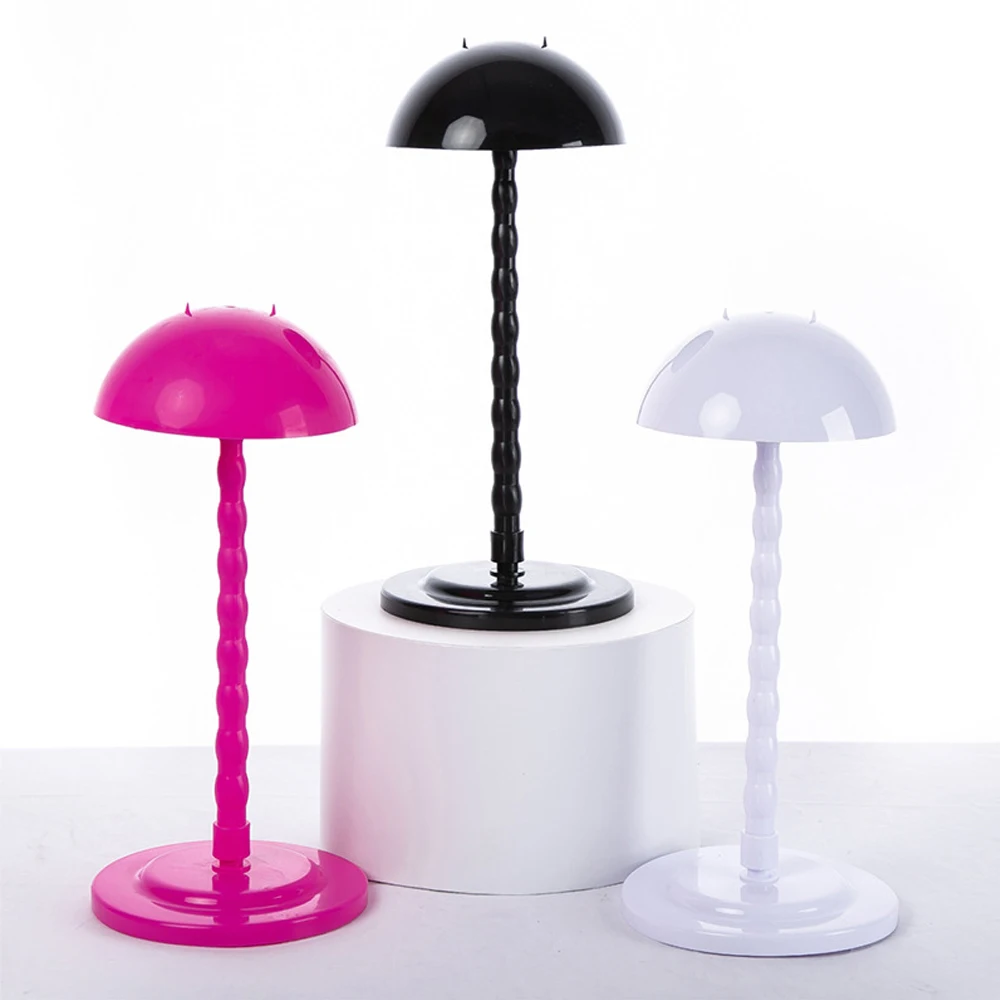 

Mushroom Type Wig Hair Stand Head Hat Cap Display Holder Stylish New Hot Plastic Portable Folding Stable Ajustable Beauty Tools