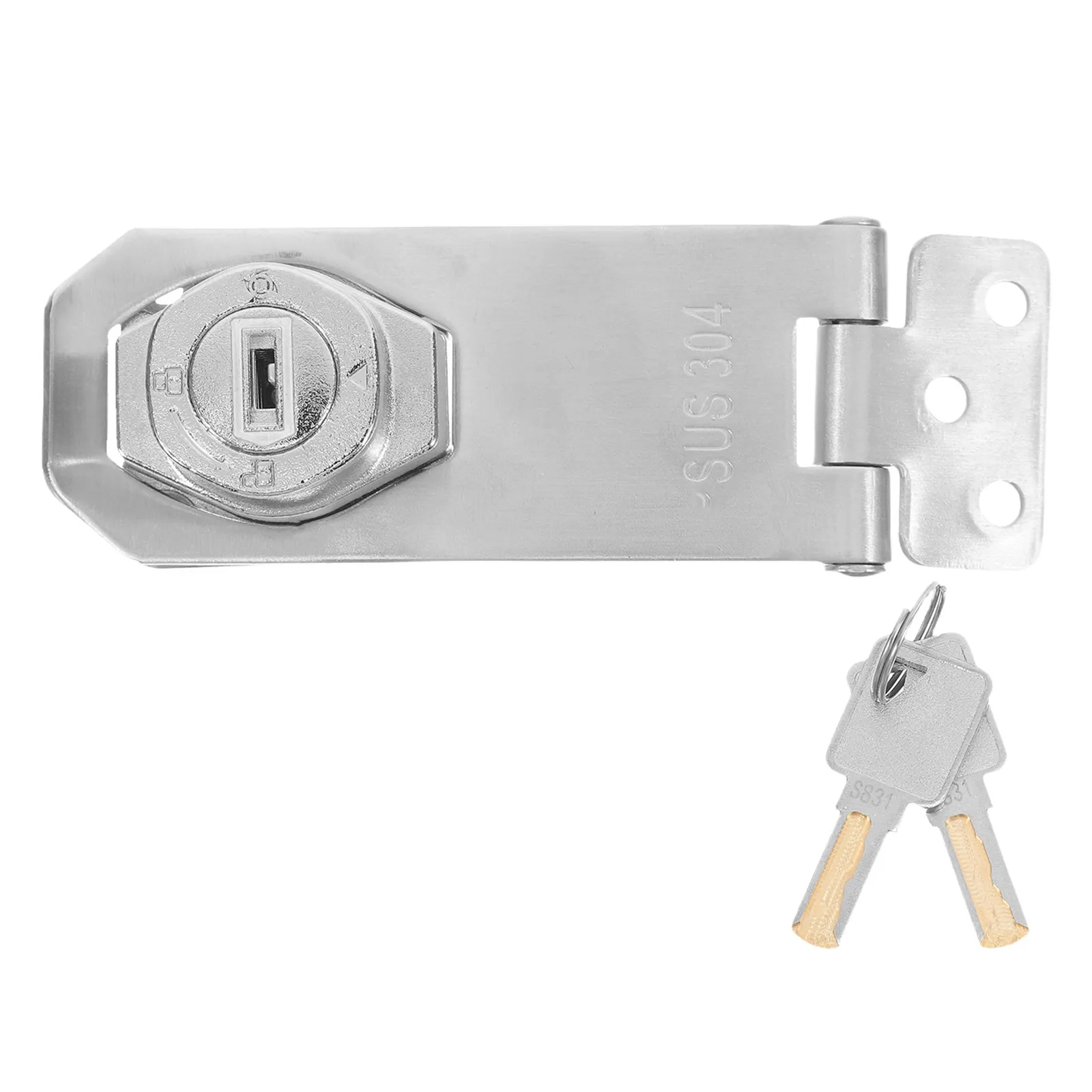 Refrigerator Lock No-Drill Heavy Duty Alloy Fridge Door Hasp Child Safety Lock for Drawers Cabinets Home Office Display Case