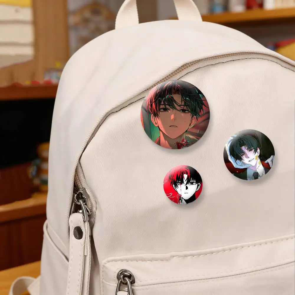 Web Novel K-Kim S-Soleum GSGW Button Pins Backpack Clothing Decor Brooch Badge Jewelry Gifts for Kids