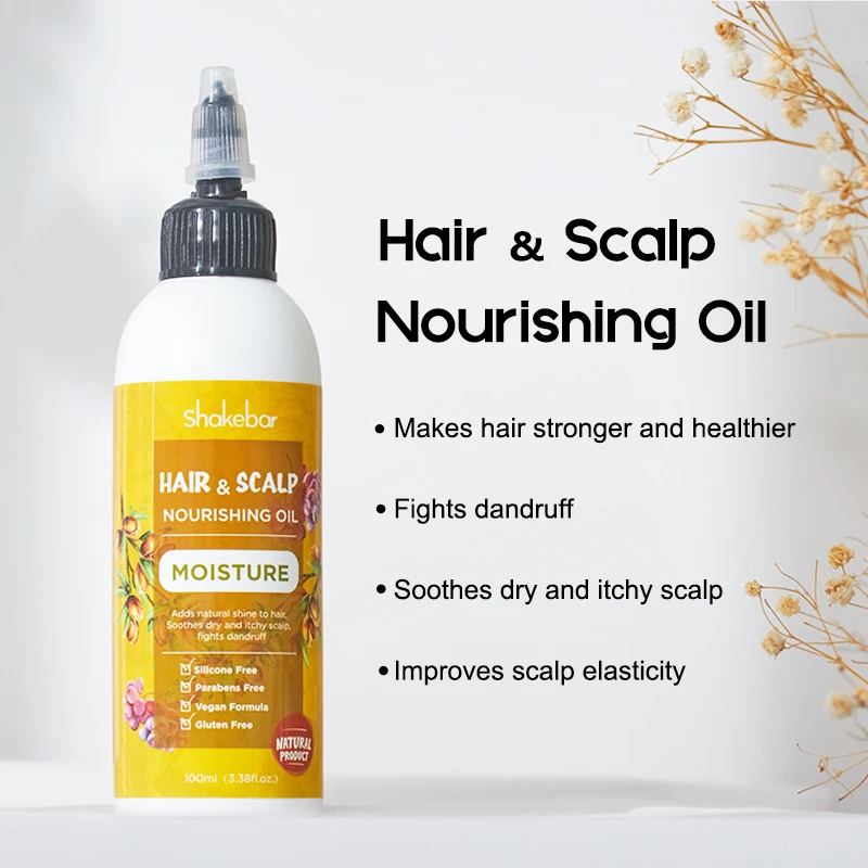 Shakebar Hair Care Oil Hair Styling Mousse Edge Tamer Gel Nourishes Hair and Scalp Leaves Hair Shine and Long-lasting Style