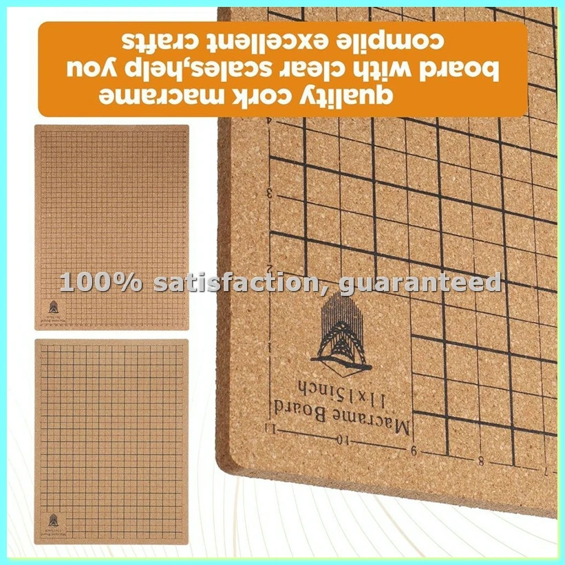 Macrame Supplies Include Macrame Board Metal Adjustable Holder with Brush Scissor Ruler for Braiding Bracelet Creating-ABFB