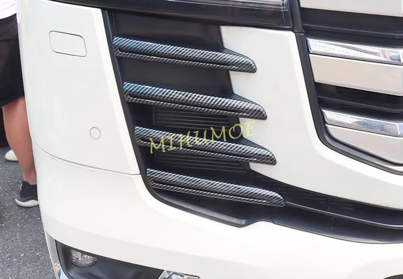 Carbon Fiber Front Air-Inlet Grille Grill Cover Trims For Toyota Land Cruiser 300 LC300 2022 2023 2024 Accessories