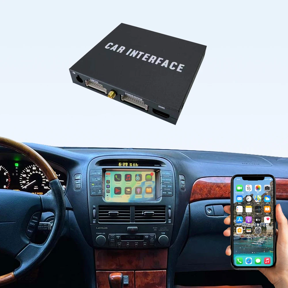 Wireless MMI Carplay Box LS430 2003-2005 Mirror Link Radio Android Auto Car Radio Navigation Rear Camera Upgrade