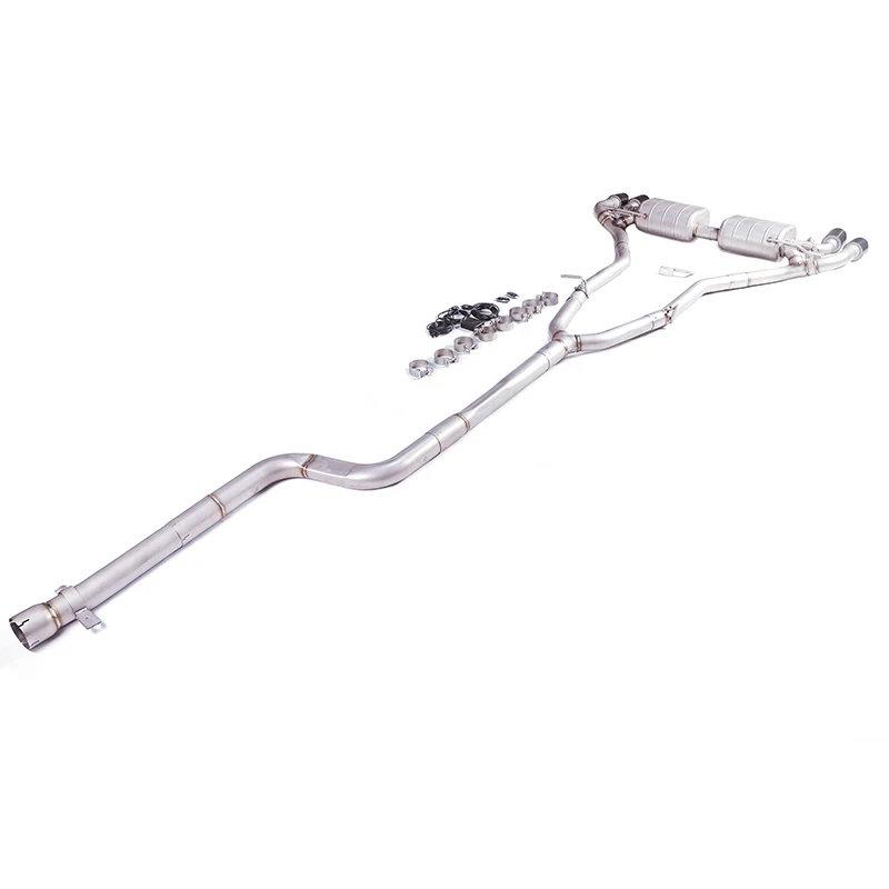 [Custom product] Suitable for 2018 BMW 540i G30 3.0T Catback stainless steel performance steering valve exhaust system four out
