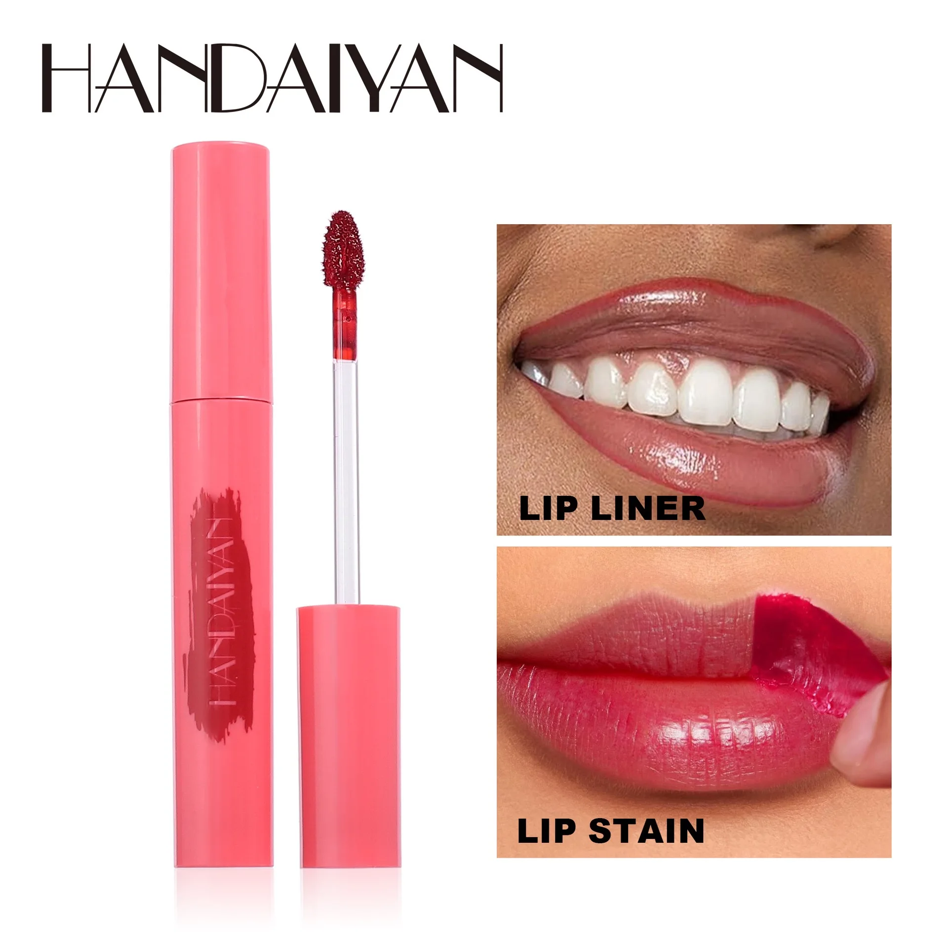 6-color lip-staining tear-off lip gloss waterproof easy to apply long-lasting not easy to fade velvet matte matte lip gloss