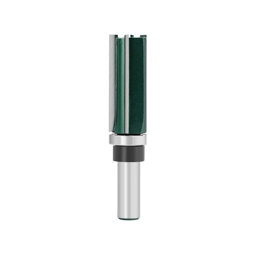 12mm Shank 4 For Edge Carbide Tipped Router Bit Straight Milling For Woodworking Trimming Carving Drawer Making Tool Green