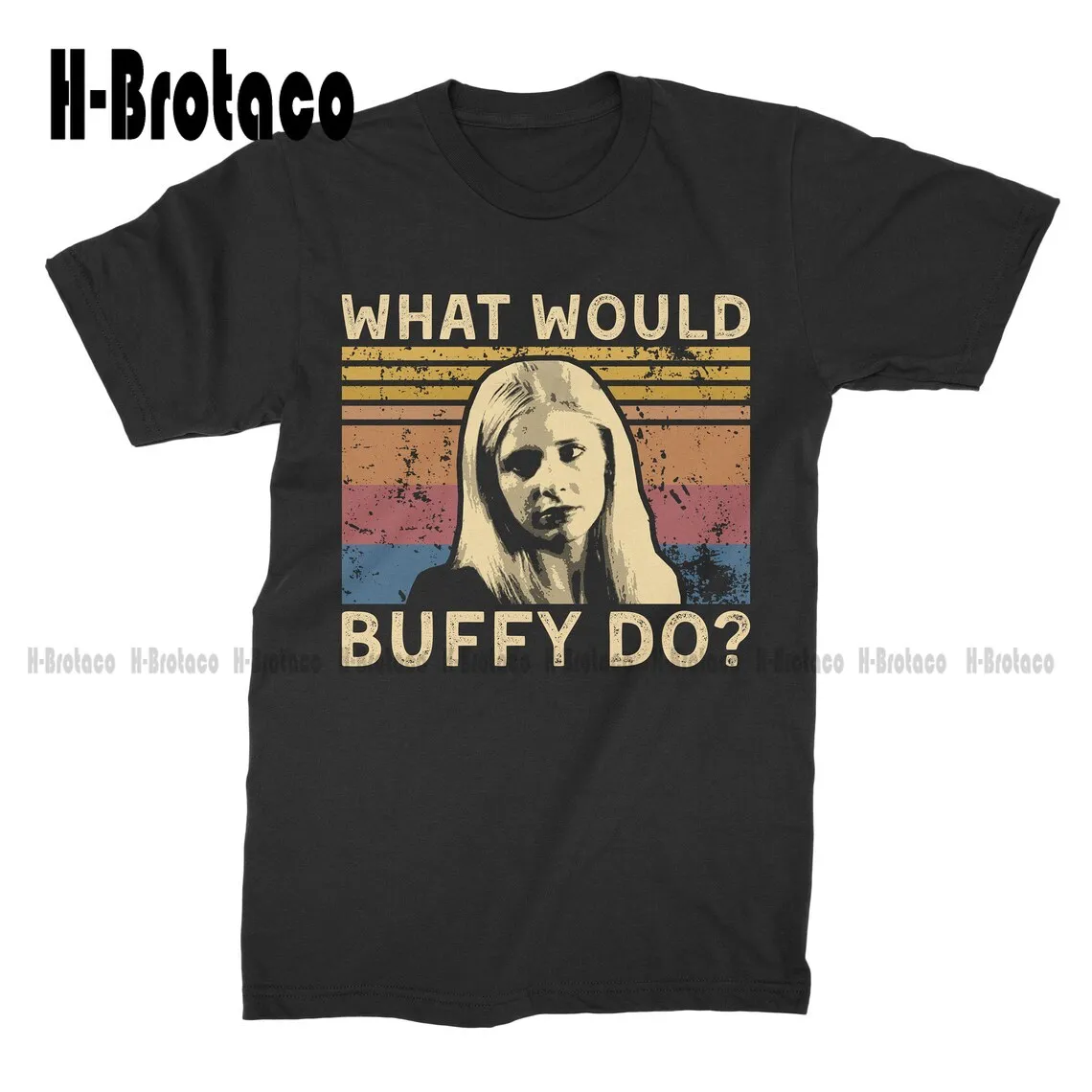 What Would Buffy Do Vintage T-Shirt T Shirt Custom Aldult Teen Unisex Digital Printing Tee Shirts Custom Gift Xs-5Xl