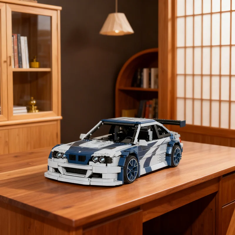 

5178pcs MOC BMWedd M3 E46 GTR Most Wanted Technical Model Building blocks Architecture toys Christmas gifts Education Kids DIY