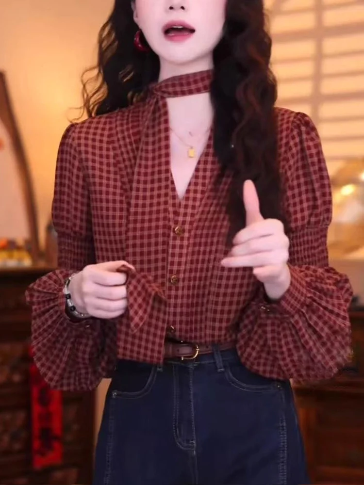 Red Sa V-Ne Plaid I… - image