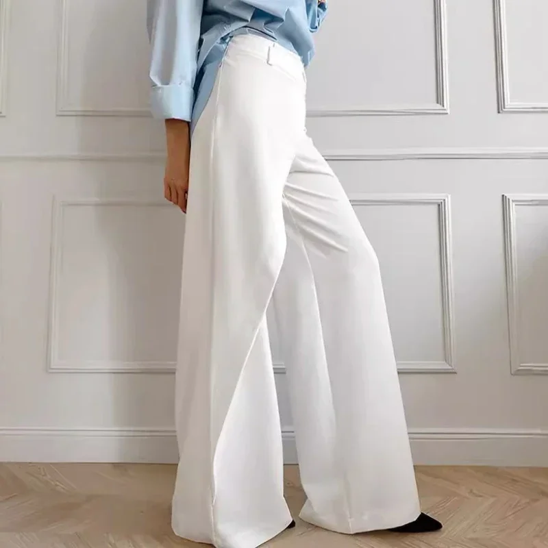 Autumn and Winter New Product Women\'s Asymmetric Temperament High Waist Wide Leg Pants Loose High Quality Korea Style Pants