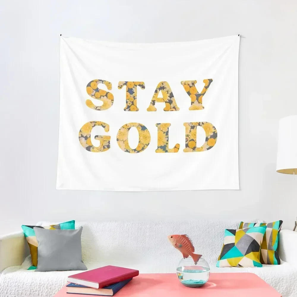 

Stay Gold Sunflowers Quote Tapestry Wall Decor Hanging Wall Tapestries Room Decor Wall Mural Tapestry