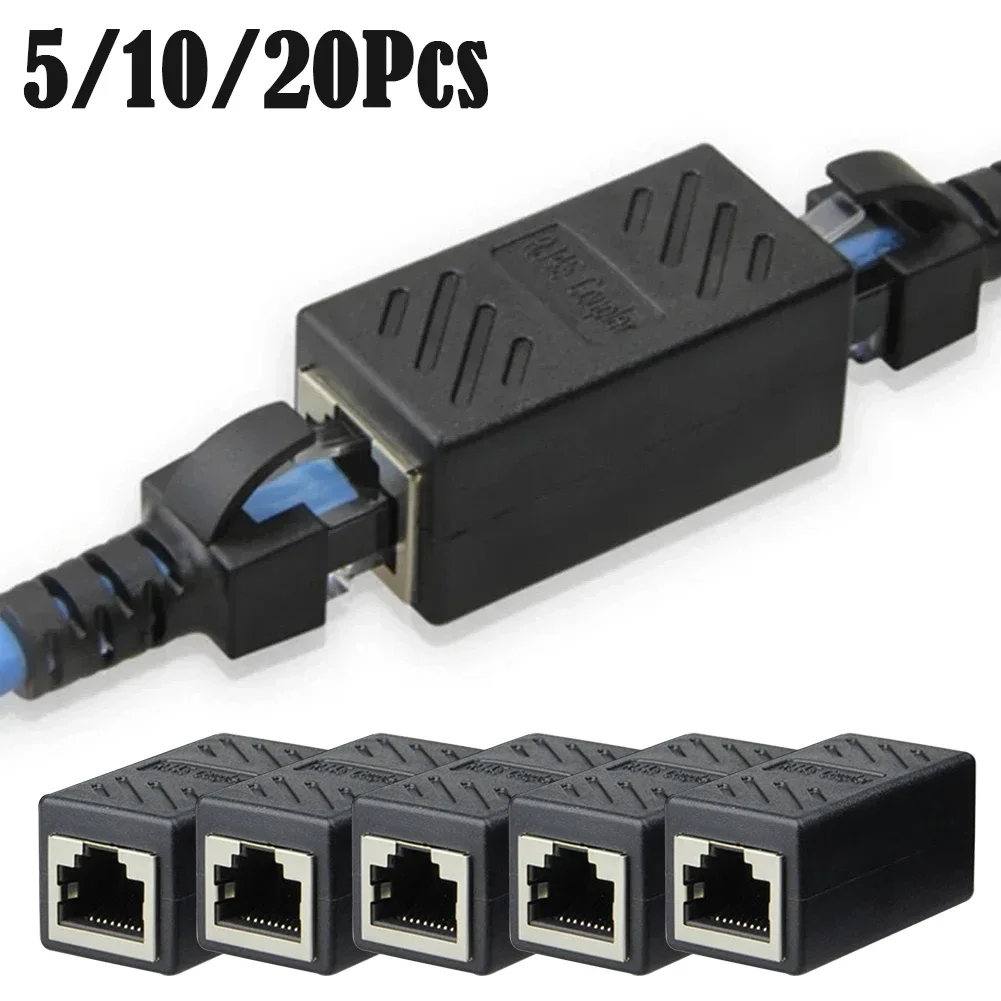 5/10/20Pcs RJ45 Coupler Ethernet Cable Coupler LAN Connector Cat7 Cat6 Cat5e Ethernet Cable Extender Adapter Female to Female