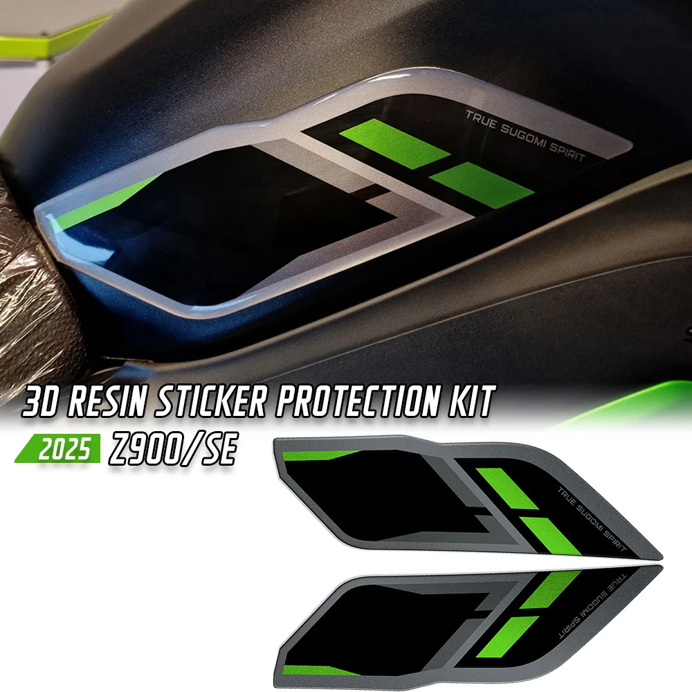 

Motorcycle Waterproof Scratch 3D Resin Sticker Kit tank pad protector for Kawasaki Z900 SE Z900 2025 Z900 Accessories