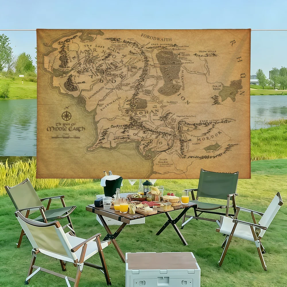 Hot Movie The L-Lord Of The R-rings Flag Wall Decorations Home Decor Suitable For Living Rooms Bedrooms Dormitories Parties