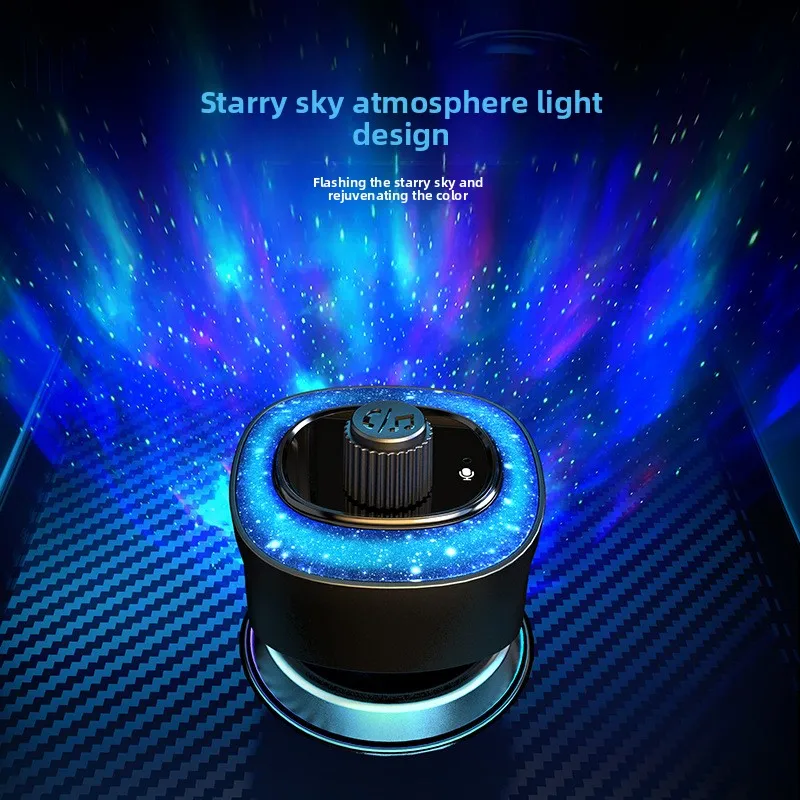 C41 Car Mp3 Player Bluetooth 5.3 Fm Transmitter with Star Atmosphere Light Effect Surport U Disk 12V/24V USB Type-c Car Charger