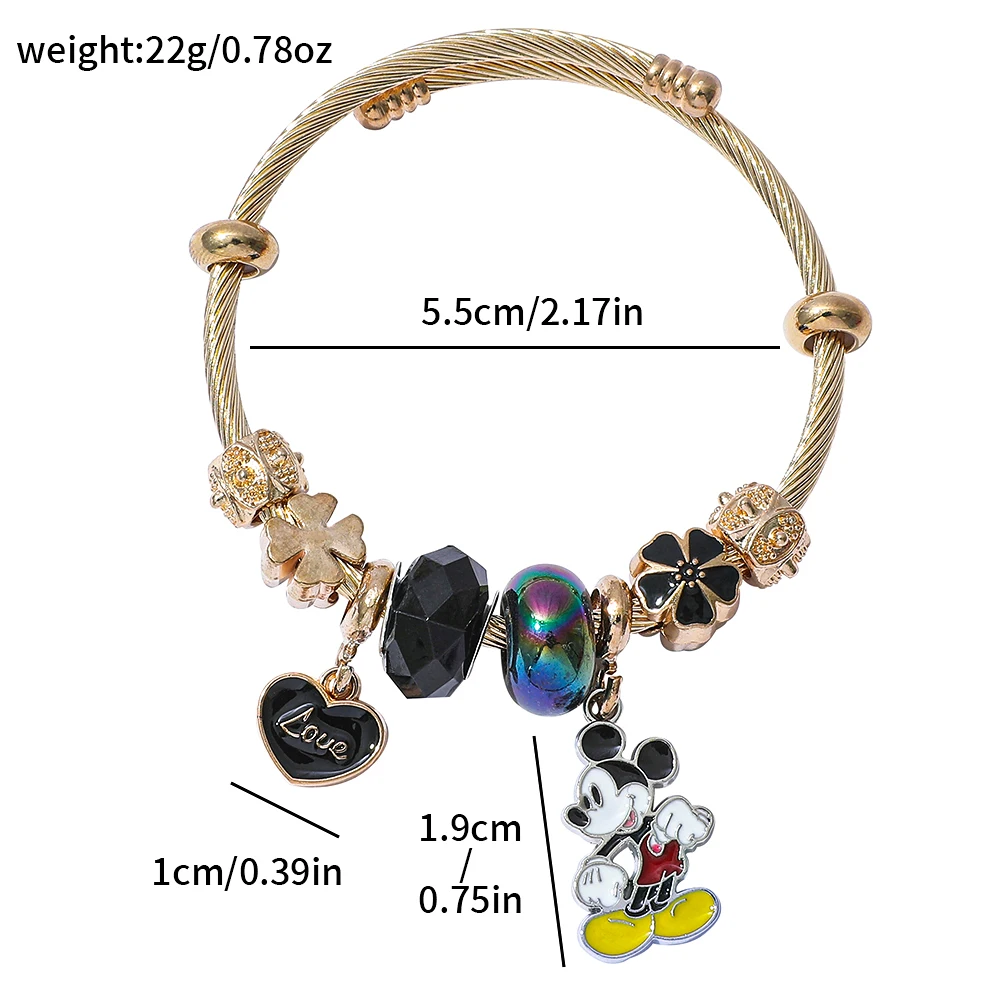 Disney Cartoon Animated Mickey Mouse Pendant Personalized Charm Luxurious Gift Cosplay Accessory Toy Party Gift