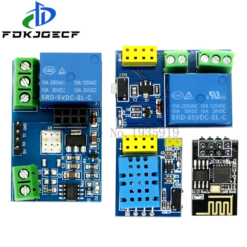 Picture 3: ESP8266 ESP-01 ESP-01S 5V WIFI Relay Module DHT11 Temperature Humidity Sensor Module Wireless WIFI Module NodeMCU Smart Home IOT