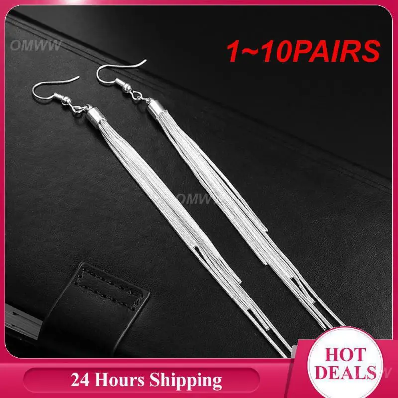 1~10PAIRS Earrings Preferred Material Opp Pack Ear Ring Fashion Ear Line Comfortable To Wear 1 Pair Extra Long Ear Wire Jewelry