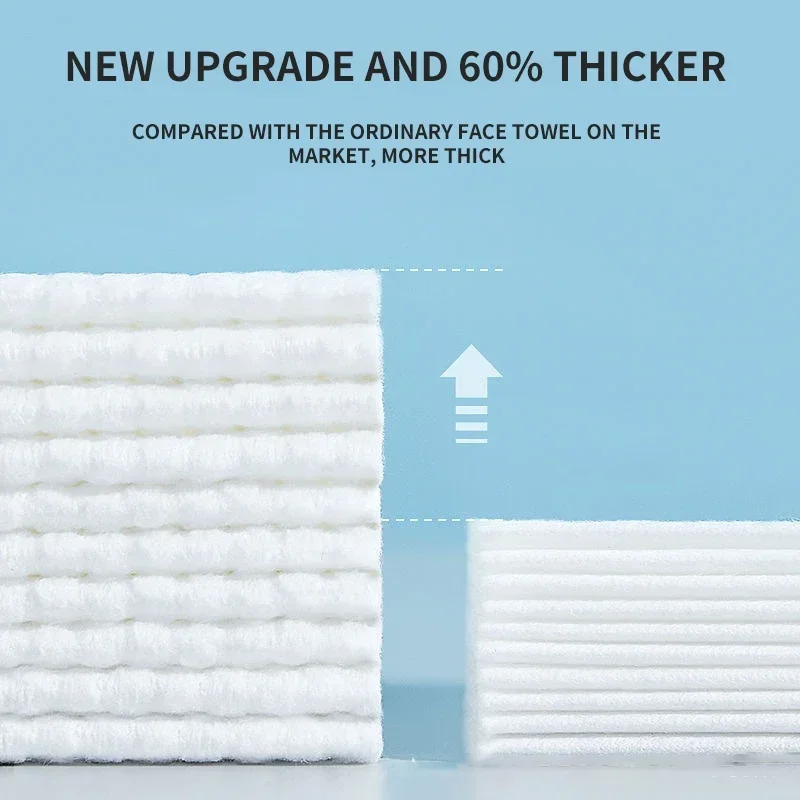 50pcs Disposable Face Wash Towels, Soft Cotton Face Wipes for Beauty Salon, Cleansing Facial Towels, Extractable Cotton
