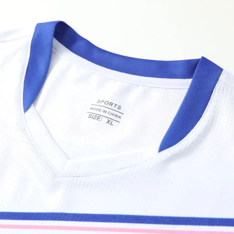 New Summer Tennis Badminton T-shirt V-neck Quick Dry Table Jerseys Outdoor Sports Running Training Men Gym Sportswear Shirts