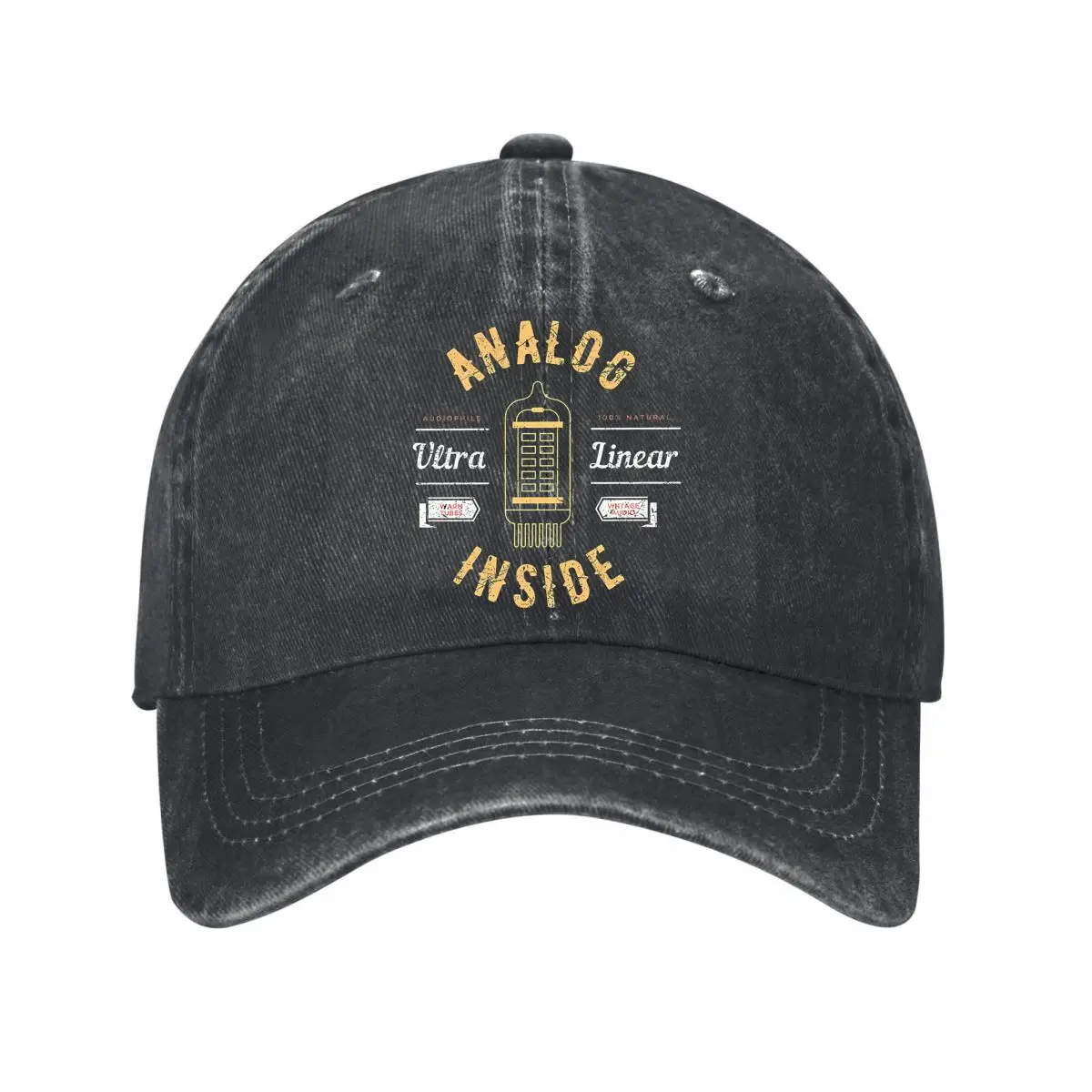 Analog Inside Audiophile Vintage Audio Washed Baseball Cap Hip Hop Sun Hats