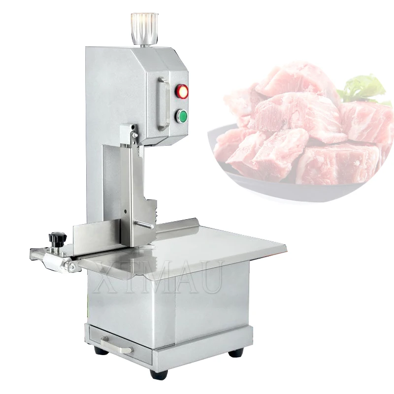 

850W Electric Bone Sawing Machine Commercial Tabletop Bone Cutting Machine Lamb Bone Cutter Cut Trotter/Ribs/Frozen Meat