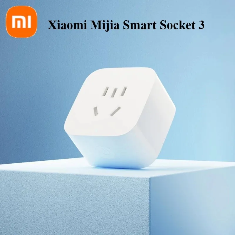 Xiaomi Mijia Smart Socket 3 WIFI Power Statistics Version Wireless Remote Control Adaptor Power On Off Work With Mi home APP