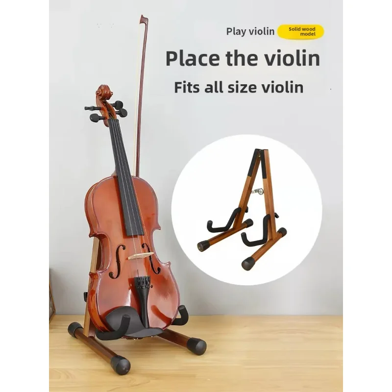 

Foldable Floor Violin Stand Fits All 1/8-4/4 Violins Also Fits Viola Stable Anti-slip Display Storage Holder Rack