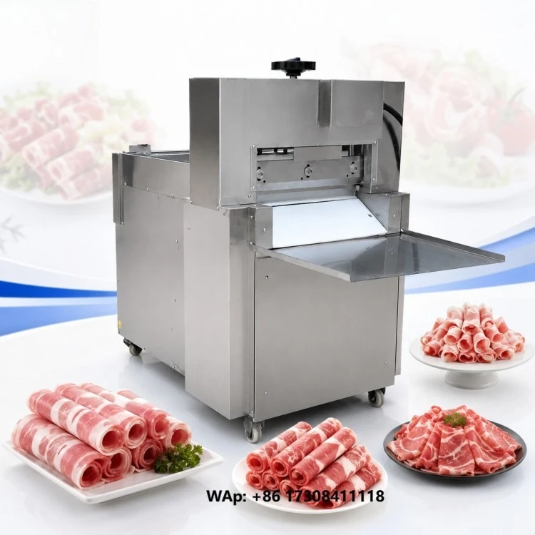 New Style High Efficiency Frozen Meat Roll Slicer Machine Meat Cutter Machine CNC Meat Slicing Machine