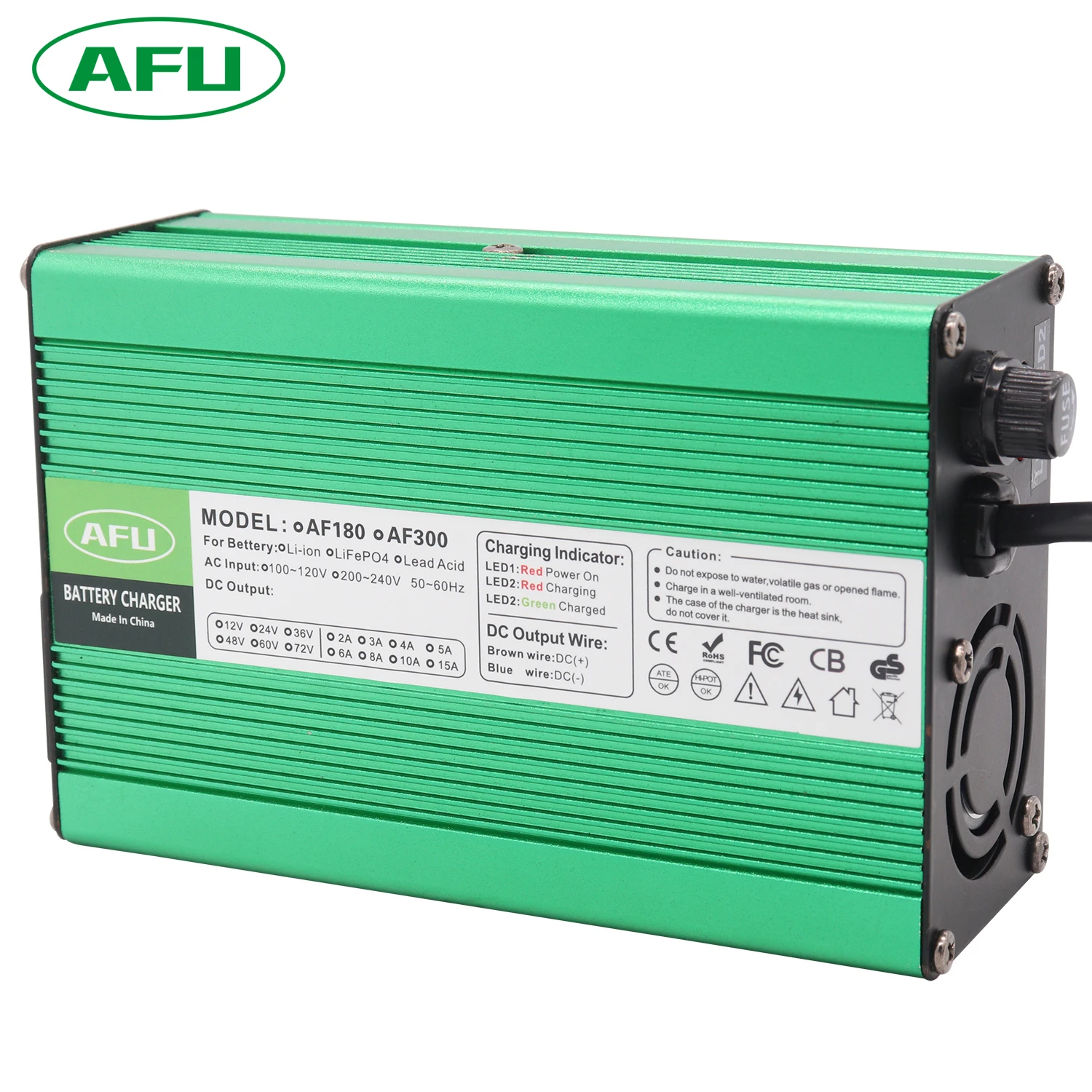 

50.4V 5A Li-ion Battery Smart Charger Used For 12S 44.4V Li-ion Battery High Power With Fan Aluminum Case