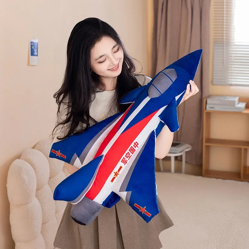 Modelo de avión muñeca colección de entusiastas militares regalo para niño J-10 juguete de peluche de combate PLAAF avión de combate almohada de felpa