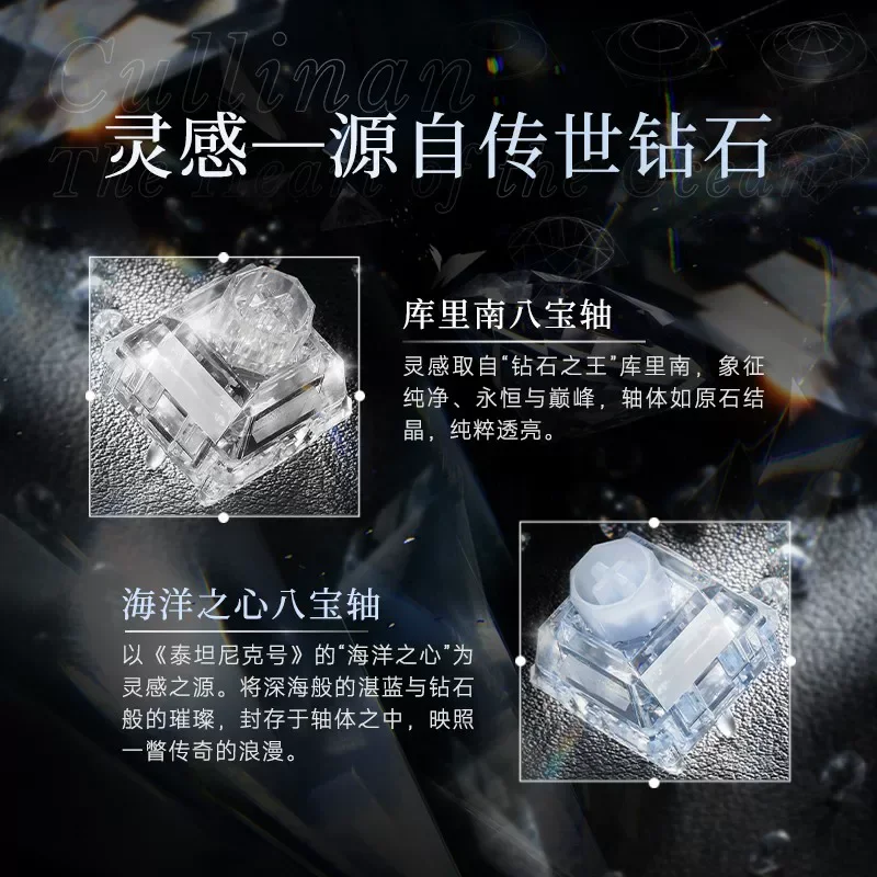 Wuquestudio Babao Magnetic Switch Diamond Switches Linear Hall Effect Heart Of The Ocean Custom Gaming Keyboard