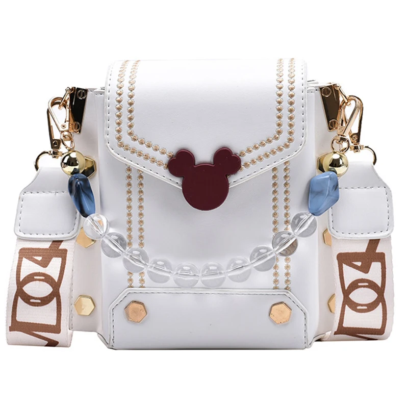 Disney mickey mouse pu messenger shoulder bag women handbag cartoon Luxury Design fashion shoulder mobile phone bag