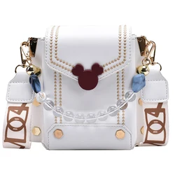 Disney mickey mouse  pu messenger shoulder bag women handbag cartoon Luxury Design  fashion shoulder mobile phone bag