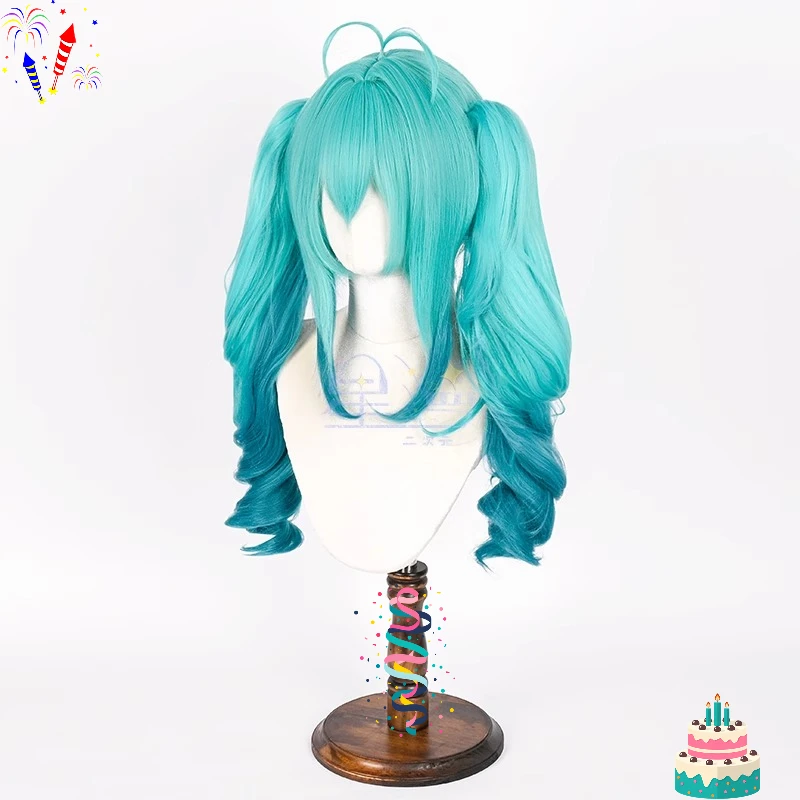 The COS wigs around Hatsune Miku do not need to be trimmed miku Chuyin Devil game animation cosplay wigs