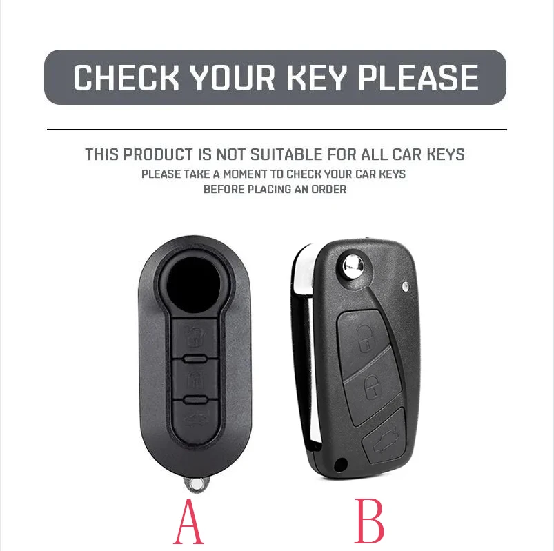 Casing Kunci Mobil Lipat Model Terbaru Untuk FIAT 500 Panda Stilo Ducato Punto Doblo Bravo, Aksesoris Pelindung