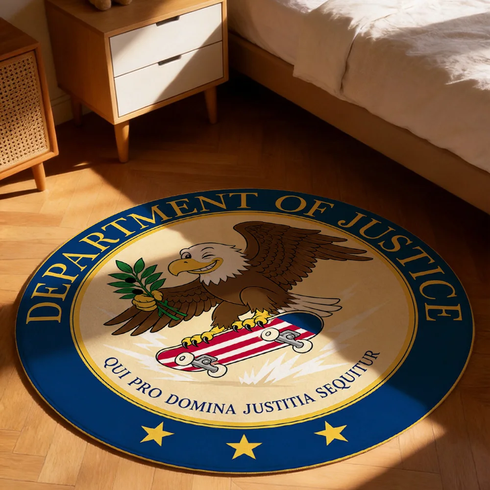 Department of Justice Eagle Logo Area Rug Entrance Mat Welcome Mat for Home Office Decor