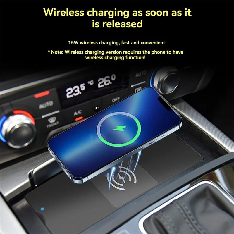 15W Wireless Charging Plate For  A6 C7 A7 S6 RS6 S7 RS7 2011-2018 Phone Charger Mobile Holder Usb Quick Charge Trim