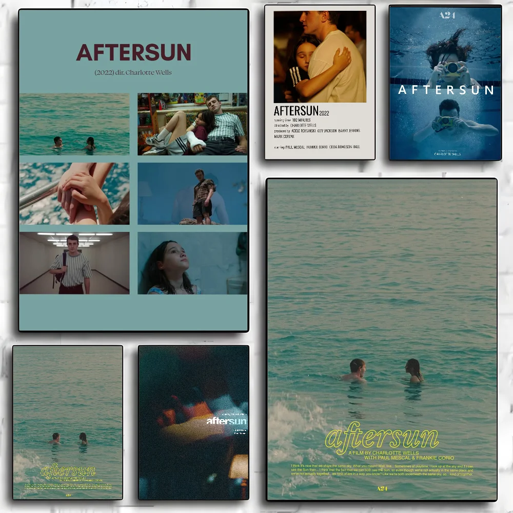 Póster de película Aftersun, arte HD, pared adhesiva, impermeable, hogar, sala de estar, dormitorio, Bar, decoración estética, novedad de 2022