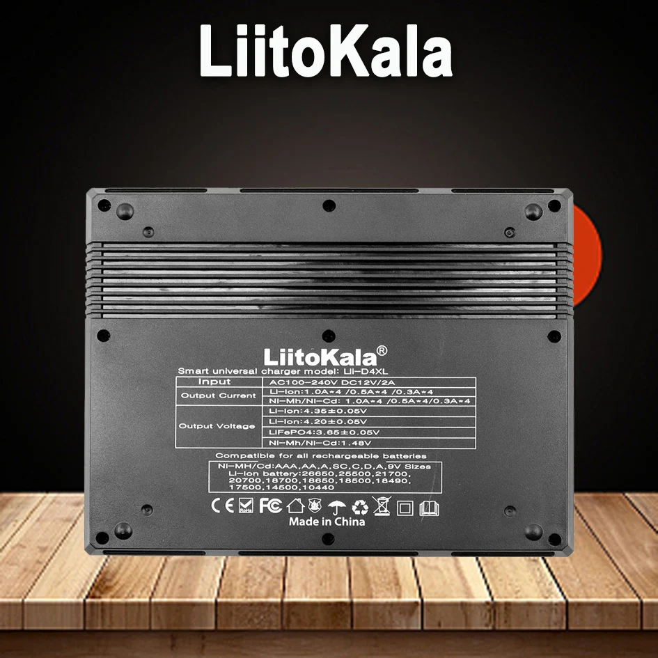 Liitokala Lii-D4XL Battery Charger for 18650 D NiMH LiFePO4 Li-ion 3.7V 1.2V 3.2V 9V 26650 14500 26700 18350 AA AAA image 3