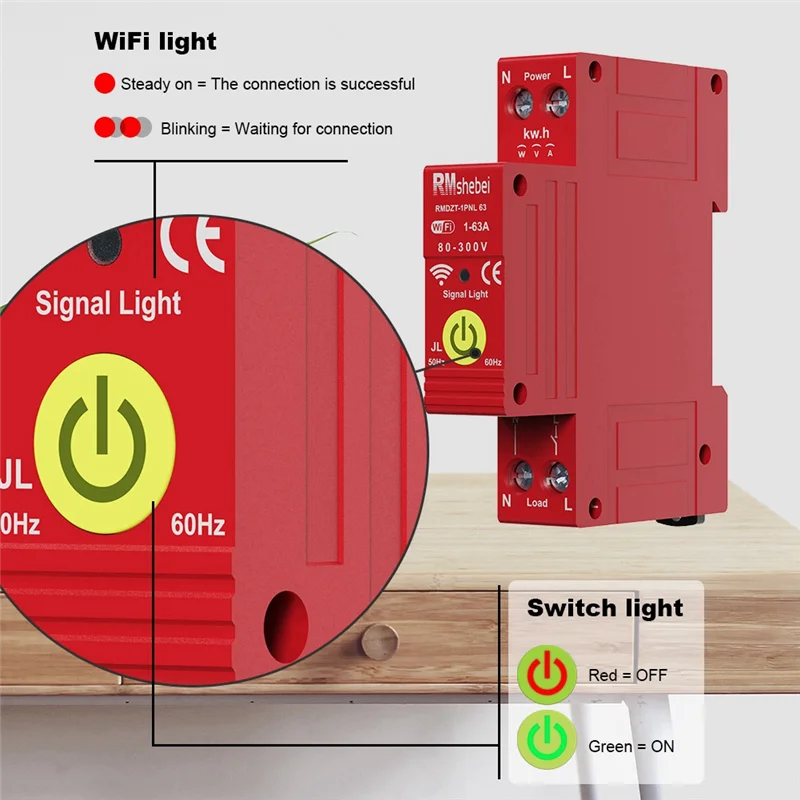 VVNB-Tuya Wifi Intelligent Circuit Breaker Automatic Reclosing Switch Timer APP Control Compatible With Alexa Google