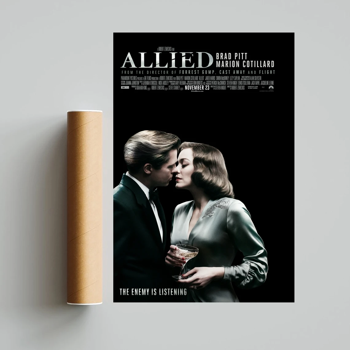 Allied Movie Poster Canvas Art Print Home Decoration Wall Painting ( No Frame )