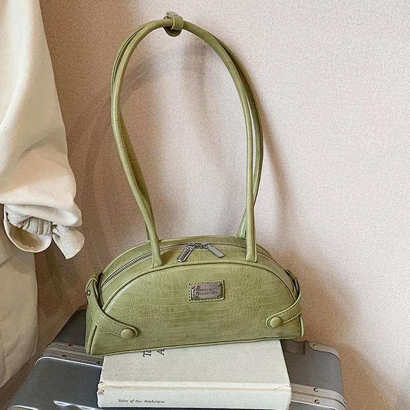 

Изысканная синяя сумка на плечо для женщин, легкие роскошные текстурированные сумки из искусственной кожи, универсальные сумки для подмышек во французском стиле ретро, новинка осени