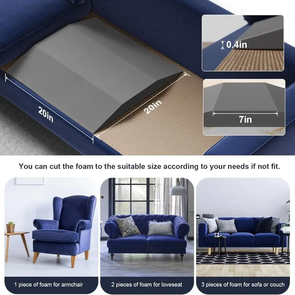 Durable Sponge Couch Cushion Support Square Large Size 50X50cm Sofa Cushion Support High Resilience Furniture Seat Repair Home