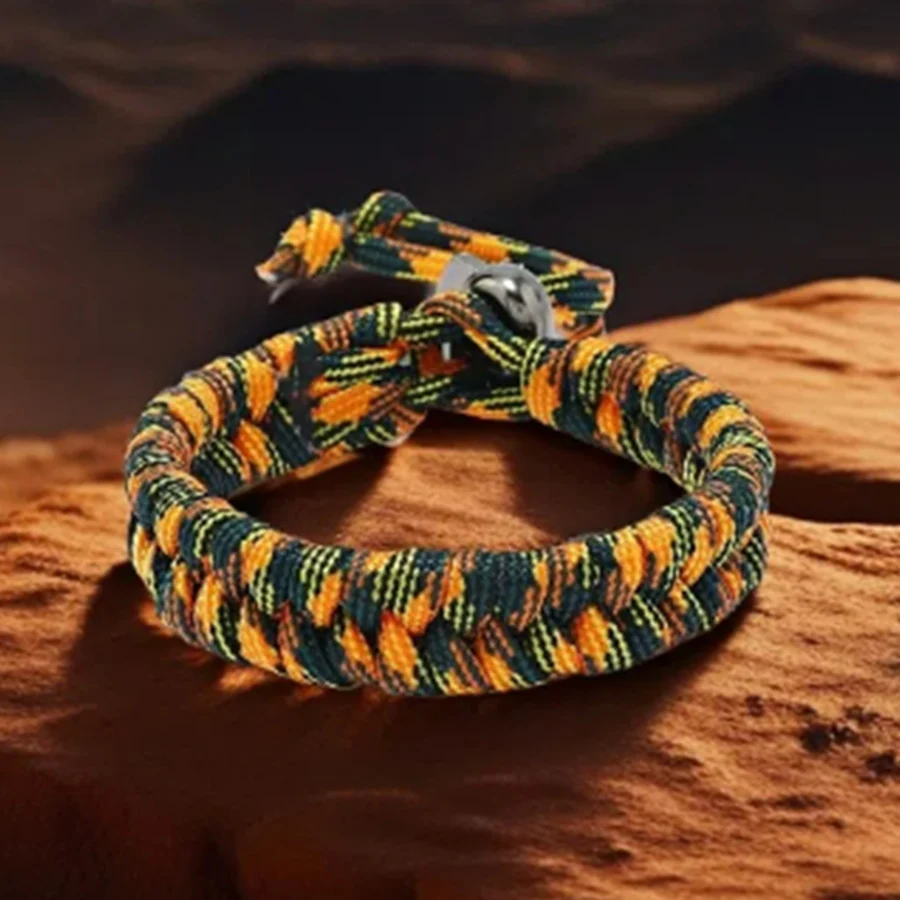 

Handmade Braided Bracelet Men Apparel Acccessories Sliding Adjustable Survival Camping Armband Bangles Homme Gift Sports Jewelry