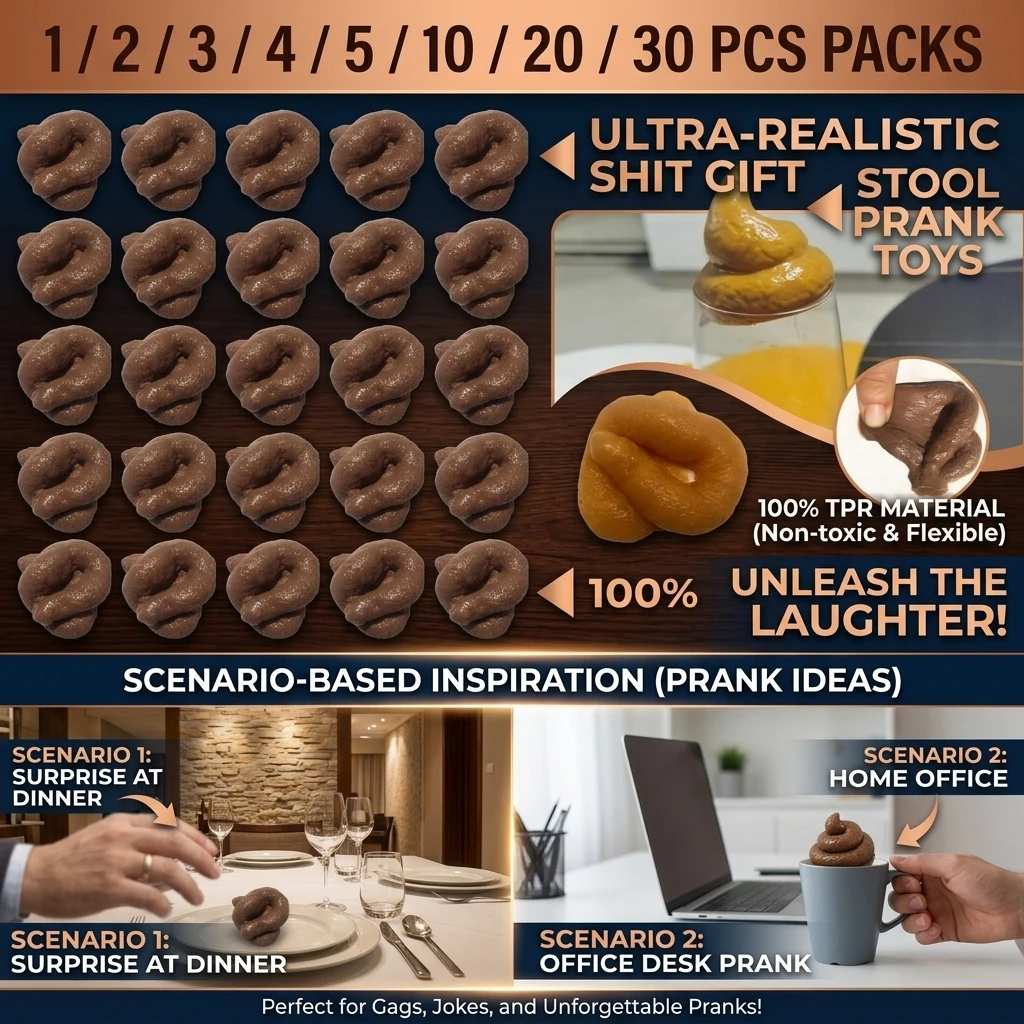 Realistic Shit Gift Funny Toys Fake Poop Piece of Shit Prank Antistress Gadget Squishy Toys Joke Tricky 1/2/3/4/5/10/20/30PCS