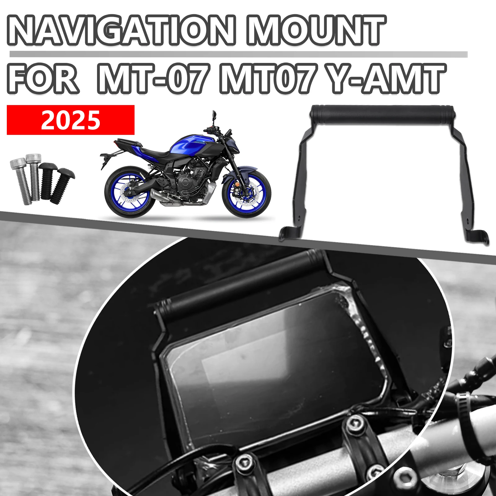 

Мотоциклетный держатель для мобильного телефона, подставка, поперечный кронштейн, поддержка GPS-навигации для YAMAHA MT-07 MT07 2025 MT 07 MT07 Y-AMT 2025