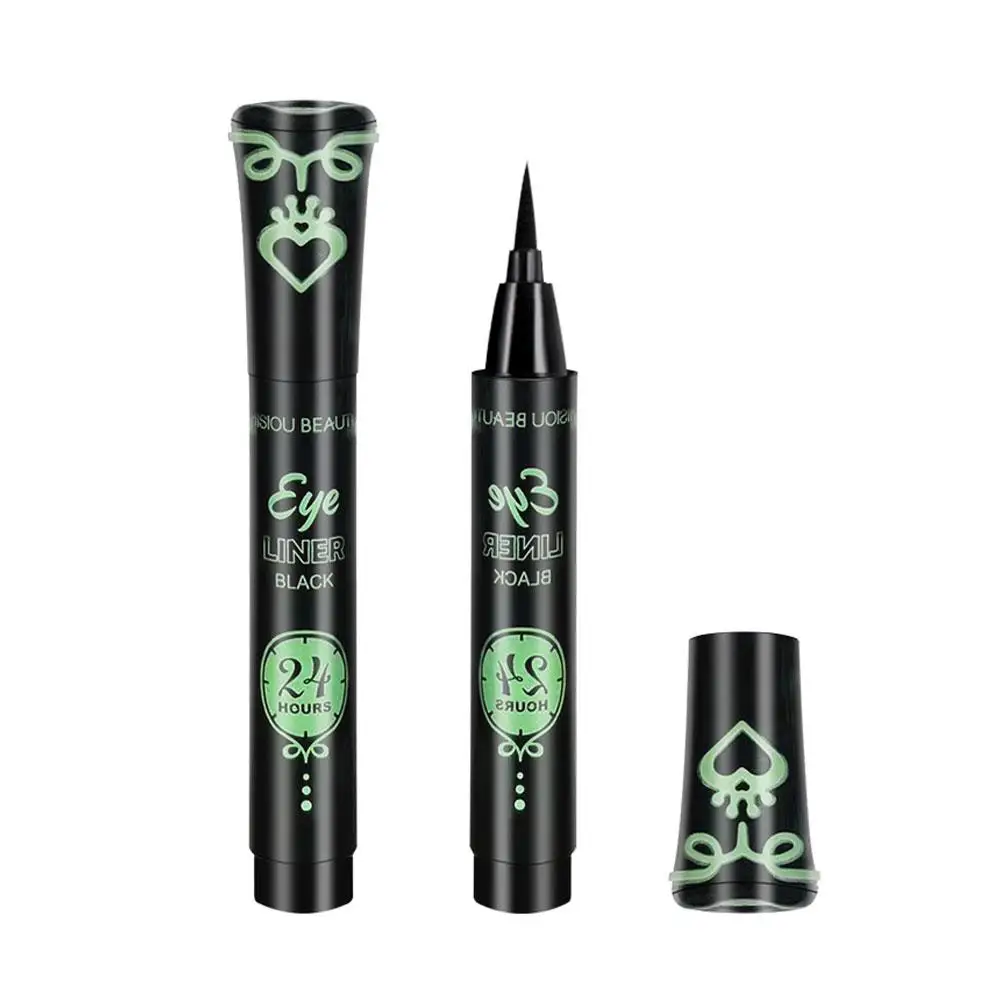 Einzel kopf Wasser und schweiß beständiger Eyeliner dicke Wisch farbe schwarz nicht wisch bar einfach flüssiger Eyeliner flüssige Farbe zu nicht b3c0