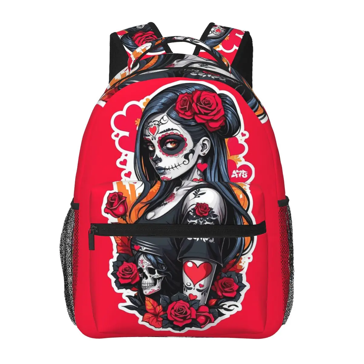 

Alexander Gothic Las Elegantes Girls Day Of Dead Skull Backpacks Boys Girls Bookbag Students School Bags Rucksack Shoulder Bag