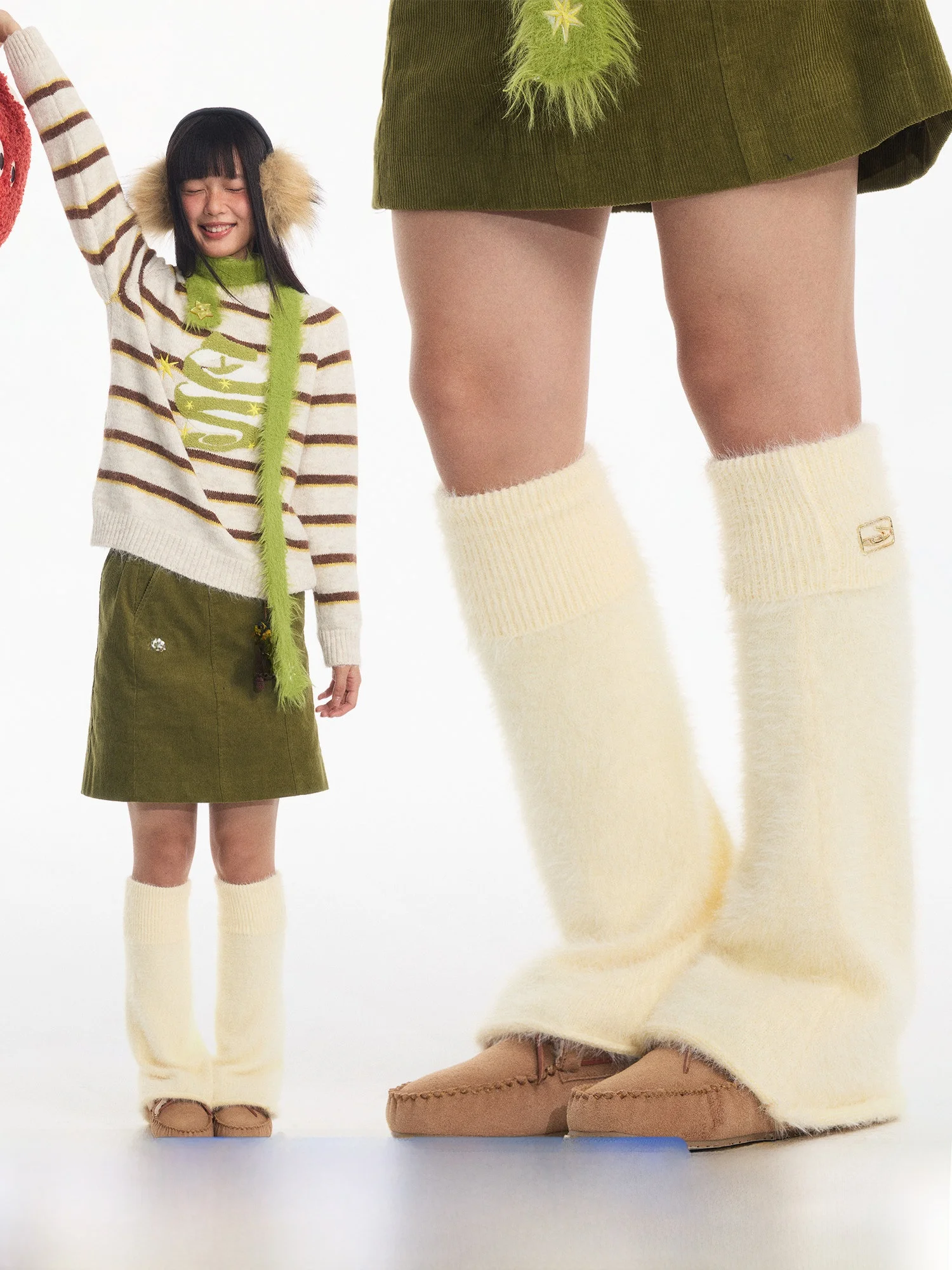 newjnxs-knitted-metal-logo-women's-legging-sos-soft-high-elastici-micro-flared-versatile-winter-knee-high-tube-sos